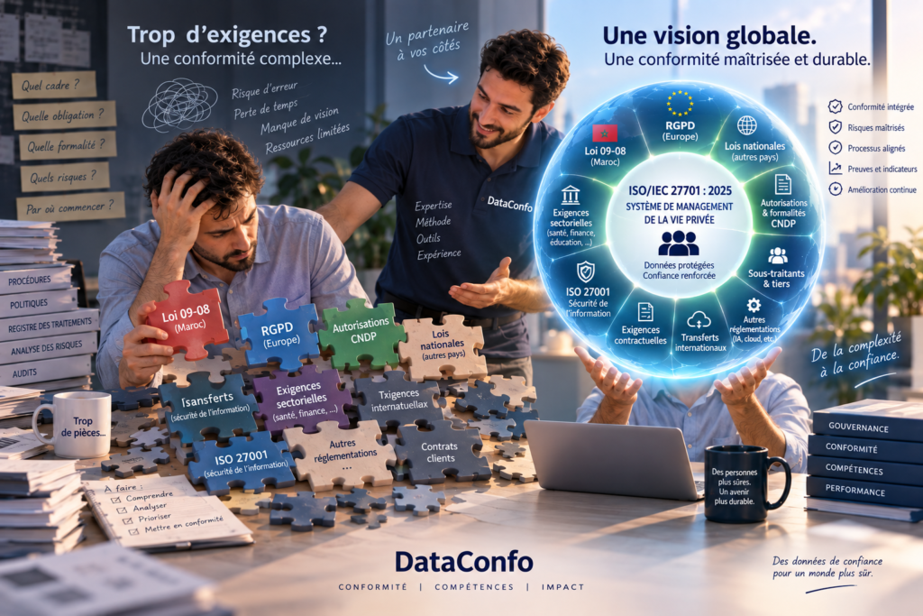 ISO 27701:2025, Loi 09-08 et RGPD pour un système de management de la vie privée
